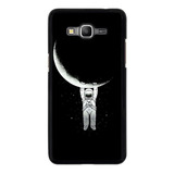 Funda Para Samsung Galaxy Astronauta Luna Colgado Negro