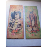 Lote De 2 Posters Infantiles Deco Vintage De  Perritos 