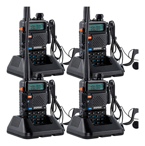 Kit Handy X 4 Walkie Talkie Baofeng Vhf/uhf Uv5r  128 Ch.