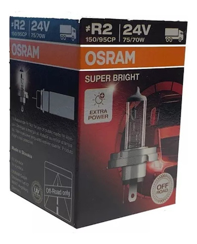 Lámpara Osram R2 H4 24v 150/95w Hb24 P45t Super Bright