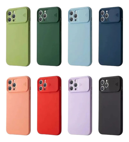 Carcasa Para iPhone 13 Cubre Camara Silicona Clever