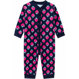 Pijama/macacão Infantil Feminino Flanelado Azul Morango Kyly