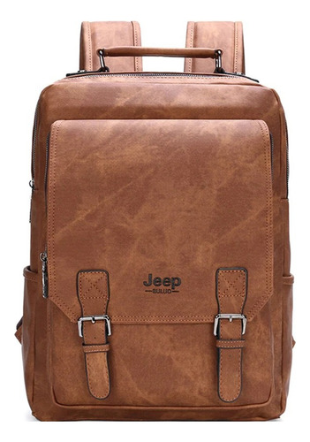 Mochila Bolsa Jeep 2009 Grande Couro Faculdade Trabalho