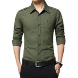 Camisa Verde Militar, Camisa Para Hombre, Uniforme De La Fue