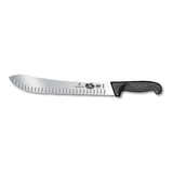 Victorinox Carnicero, 12  Straight, Granton, Negro Fibrox Pr