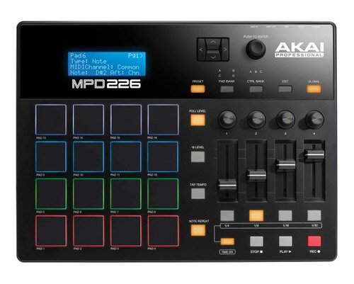 Controlador Akai Midi Com 16 Pads Mpd226