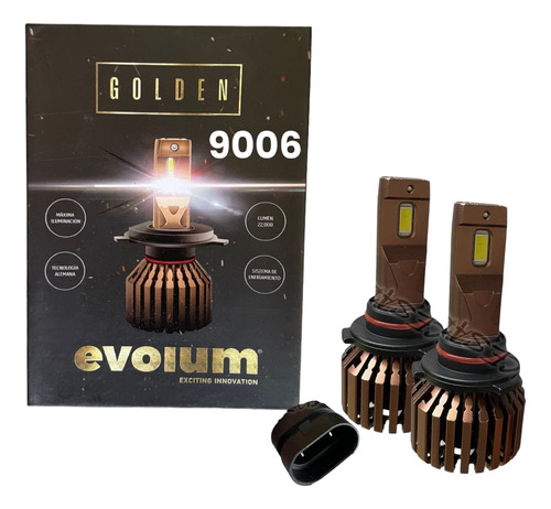 Kit De Focos Led 22,000 Lumenes Evolum Golden H4 H7 H1 H11