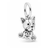 Charm Colgante En Plata De Ley Bulldog Pandora Perrito Perro