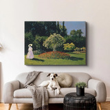 Quadro Em Canvas Claude Monet Mulher No Jardim Arte Decor