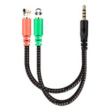 Cable Adaptador Auxilar 3.5 Microfono Audifono Concentrador