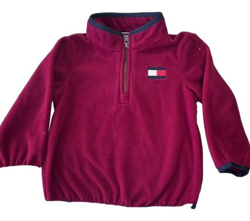 Blusa De Fleece Na Cor Vinho Tommy Hilfiger Infantil Menino