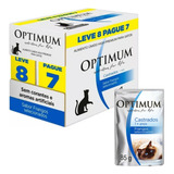 Sachê Optimum Gatos Castrados Sabor Frango 85g Caixa 8 Und