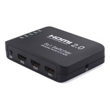 Divisor De Conmutador Negro Ays-51v20 Hdmi 2.0 5x1 4k Ultra