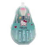 Brochas Para Maquillaje Hello Kitty Set De 5 Estucheplástico