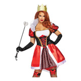 Disfraz Reina Del Pais De Las Maravillas Dama Wonderland Queen Halloween