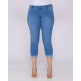 Calça Jeans Capri Feminina Plus Size El - 38264 Tam 48 A 56