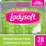 Absorvente Normal Suave Com Abas 28 Unidades Ladysoft