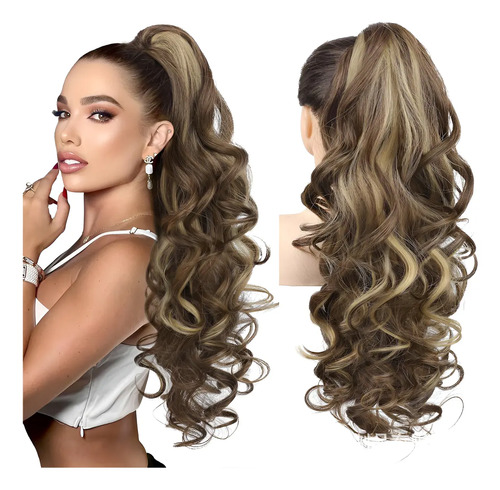 Coleta Con Clip De 60 Cm Con Ondas Grandes Postizo ..
