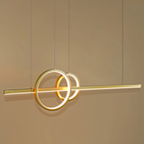 Pendente Led Linear Dourado 90cm Pd2013