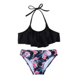 Traje De Baño 2 Piezas Bikini Flores Niña Jump Kids Surtido