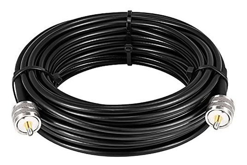 Cable Coaxial Cb Mookeerf Rg58 Pl259 Macho 35ft -negro