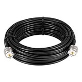 Cable Coaxial Cb Mookeerf Rg58 Pl259 Macho 35ft -negro