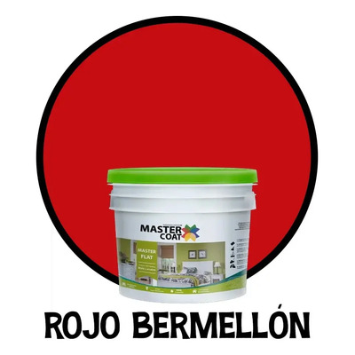 Pintura al agua Master Coat Alvacolor Flat Rojo Bermellón Mate 4L | Envío gratis