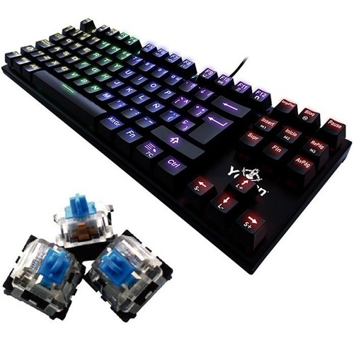 Teclado Yeyian Spark Serie 2000 Mecanico Rgb Switch Colores