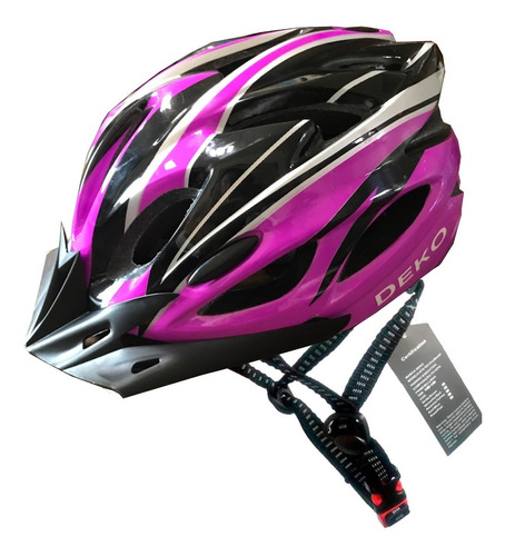 Capacete Rosa Inn Mould Led Ciclismo Bike Bicicleta Skate Dk