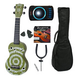 Combo Ukelele Soporte Funda Encordado Afinador Nin# Salem% P