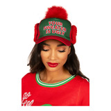 Gorra De Baseball Tipsy Elves/pompon Rojo