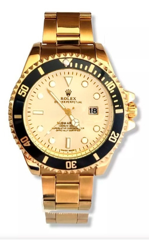 Reloj Rolex Submariner Gold & Beige - Oro -dorado Calendario