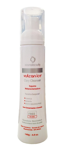 Clary Cleanser Vulcan Ice Espuma Clareador Cosmobeauty 140g