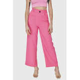 Pantalón Ancho Pinzas Rosado Chicle Nicopoly