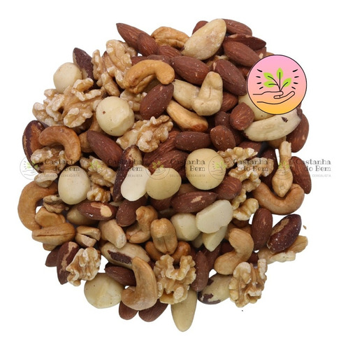 Mix Castanhas Macadâmia/caju/pará/amêndoa/nozes/1kg