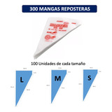 Pack 300 Mangas Pasteleras Tamaño M - S - L  