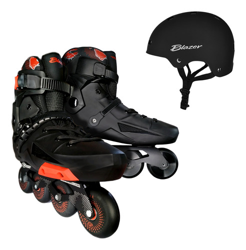 Patines Modelo Freeskate Semiprofesionales Uso Rudo + Casco