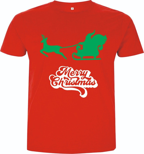 Camisetas Navidad Trineo Merry Christmas Navideño Mii