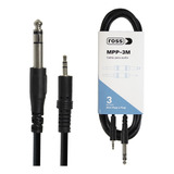 Cable Ross 6,5 Mini Plug A Plug 3,5 Stereo 3 Metros