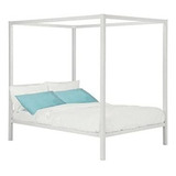 Cama Con Dosel Moderna De Metal Dhp, Completa, B