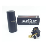 Abraçadeira Sax Tenor Barkley Couro Ressonador Dourado Gold