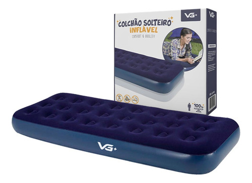 Colchão Inflável Solteiro Flocked Comfort Vg Plus