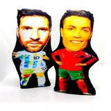 Pack Cojin Mini Messi Cristiano Ronaldo  Co Crearte