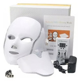 Máscara Facial Con Cuello, Luz Led De 7 Colores, Belleza