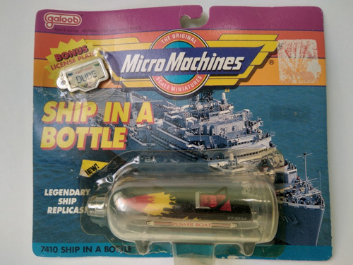 Barco Micro Machines Galoob Ship In A Bottle Power Boat 1990