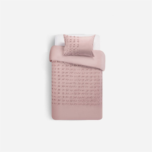 Funda Plumón Rosen Algodón Pure Raba 1 Plaza Rosa