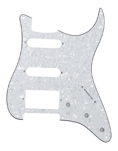 Escudo Ronsani P/ Guitarra Strato Hss Branco Perolado 762
