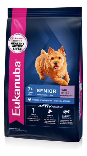 Alimento Eukanuba Super Premium Para Perro Senior De Raza Pequeña Sabor Mix En Bolsa De 3kg