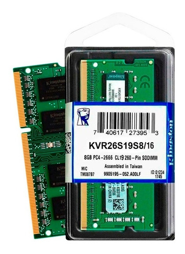 Memoria Kingston 16gb 2666 Ddr4 Sodimm Kvr26s19s8/16