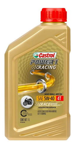 Aceite Castrol Sintético 100% 5w40 Power 1 Ryd